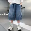 Camisa Polo Listrada de Manga Curta para Meninos Verão Solta Estilo Coreano Marca Tendência Top Casual Infantil Conjunto Versátil Moderno Verão
