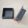 Protectores de Patas de Mesa y Silla de Acero Inoxidable, Protectores Cuadrados Gruesos para Patas de Estante, Tapones Pequeños Dentados, Accesorios de Plástico para Muebles, Tapones para Tubos