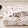 Sábana de algodón lavado de 1.8 m, pieza única, adecuada para dormitorios estudiantiles, incluye un colchón individual, una sábana y una funda de almohada - un juego de tres piezas, no hecho completamente de algodón puro