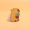 Broche de metal con forma de capibara, divertido y creativo, con diseño de animal, mochila de capibara, accesorios, insignia de aleación.