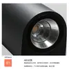 Apliques de pared impermeables para exteriores de diseño moderno y minimalista, adecuados para señalización exterior, montados en la pared, con iluminación bidireccional, ideales para muros y pilares de patios.