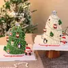 Decoraciones para Pasteles Navideños 2025 con Forma de Árbol de Navidad Adornos de Dibujos Animados de Papá Noel Muñeco de Nieve Pingüino Escamas de Azúcar Enchufe