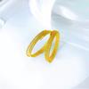 Pulsera Elástica de Memoria Chapada en Oro Antiguo para Mujer, Pulsera de Lujo de Alta Gama de Múltiples Círculos del Mismo Estilo que en las Joyerías de Oro