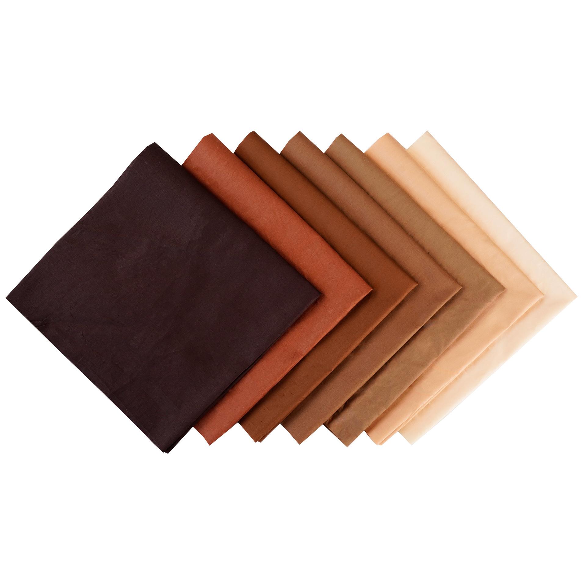 咖啡色纯色斜纹拼布布组