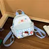 Mochila de Ombro Portátil de Pelúcia Gatinho Hello Kitty Coração de Menina Mochila Fofa de Rua Presente