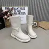 Botas de Cuero Suave Estilo Nuevo 2026, Botas Martin Planas para Mujer, Botas de Nieve de Moda de Doble Uso, Botas Cortas Engrosadas Forradas de Lana para Invierno para Mujer