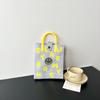 Bolsa de Celular Estilo Ins de Alta Qualidade, Bolsa de Tricô de Grande Capacidade, Bolsa de Ombro Transversal Versátil de Nicho, Bolsa de Mão Fashion de Desenho Animado