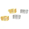 Pendientes de una fila de diamantes con patrón de la Gran Muralla incrustados con circonita, de moda nicho para mujer, clips para orejas de lujo ligero, pendientes de estilo minimalista europeos y americanos