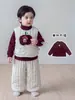 Chaleco de invierno moderno y elegante para niños, chaleco acolchado cálido de dibujos animados para niños pequeños, atuendo para el primer cumpleaños de bebé niño