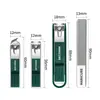 Em estoque Terno de Cortador de Unhas Verde Escuro de Quatro Peças Anti-respingo Alemão Cortador de Unhas Doméstico Ferramenta de Manicure Cortador de Manicure