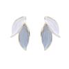 Pendientes de hoja de lujo ligero para mujer, nicho de otoño, lujo ligero, estilo frío, pendientes colgantes de aceite, joyería de oreja simple estilo Mori, nuevos