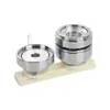Molde para máquina de insignias de riel deslizante de plástico, molde para insignias de hojalata, molde de herramienta para hacer insignias, molde de producción de arroz