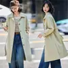 Gabardina de longitud media para mujer, nuevo estilo coreano otoño 2026, abrigo suelto casual y elegante
