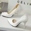 Zapatos de Tacón Alto con Tacón Fino, Zapatos de Salón para Mujer Primavera y Verano de Charol Brillante con Punta Fina, Dropshipping Disponible, Metabo en Stock