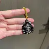 Obsidiana Plateada Oso de Dibujos Animados Cadena para Teléfono Móvil Colgante Moda Original Llavero Colgante para Bolso Joyería