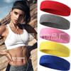 Diadema deportiva de color sólido transfronteriza europea y americana directa de fábrica para hombre, diadema absorbente de sudor, para mujer, antideslizante, elástica, fitness, correr, yoga