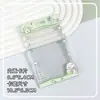 Portatarjetas Transparente Fresco y Sencillo con Correa para el Cuello de Dibujos Animados para Estudiantes, Protector de Tarjeta de Identificación, Tarjeta de Comedor para Hombres y Mujeres, Protector de Foto de Idol