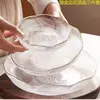 Plato de Flores de Cristal sin Plomo para el Hogar, Bol de Cristal, Bol para Ensalada, Plato para Exhibir Snacks, Bandeja Grande para Frutas