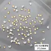 Mini uña de malta amarilla con diamantes de arte de uñas tamaño pequeño fondo plano forma de espiga de trigo especiada dorada blanca transparente joyería de diamantes para uñas al por mayor