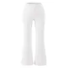Calça Larga de Modelo Coreano~Nova Coleção de Primavera Preta com Almofadas nos Quadris Calça Casual Temperamento para o Trabalho Versátil Conjunto Calça Micro Flare