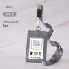 Porta Credencial de Tela de Poliéster Cubierta Protectora Ranura para Tres Tarjetas Insignia de Identificación de Trabajo Insignia de Trabajo Correa Porta Tarjeta de Comedor Estudiantil