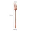 Cross-border Amazon 304 aço inoxidável coreano estilo garfo de titânio chapeado Creative Western Food Long Handle Spoon colher de café sobremesa Spoon garfo