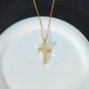 Europa e Estados Unidos Colar cruz de diamante transfronteiriço feminino alta personalidade moda Coringa pingente geométrico fabricantes atacado joias