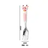 Acero Inoxidable 316 Nueva Cuchara y Tenedor de Lingote Cuchara para Suplemento Alimenticio de Bebé Cuchara para Comer de Forma Independiente Vajilla de Alimentación Patrón de Dibujos Animados