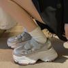 Sandalias Deportivas para Mujer 2025 Nuevas de Velcro Suela Gruesa Malla Transpirable Caladas Casuales de Verano Blancas Zapatos de Papá