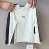 Camiseta Base Listrada para Meninas 2025 Novo Outono Estilosa Camiseta de Bolinhas Moda Coreana Infantil Top Tendência