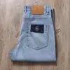 Jeans Masculino de Cintura Média-Alta, Corte Tridimensional, Modelagem Solta Reta, Fino, Macio, Respirável, High-End, Cor Azul Claro, Coleção Primavera/Verão 2026