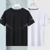 Camiseta Casual Fresca de Verano para Hombre con Estampado, Secado Rápido, Manga Corta, Transpirable, Delgada, Deportiva, Cuello Redondo, Holgada