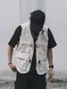Chaleco táctico de estilo militar retro japonés para hombre, marca de moda, chaleco sin mangas para primavera y otoño, chaqueta de trabajo
