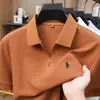 [Seda + Modal] Camisa Polo de Manga Corta para Hombre 2026 Nuevo Estilo de Verano Camiseta Transpirable Bordada para Hombre