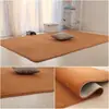Alfombra de salón de color sólido minimalista de forro polar coral, alfombrilla refrescante, alfombra de tatami de pelo corto de área grande para dormitorio junto a la cama