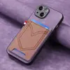 Adequado para Capa de Celular Apple 18Pro, Capa Totalmente em Couro, Capa Protetora Anti-Queda com Porta-Cartão para iPhone 17Promax