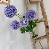 Flor de casamento 4 cabeças bola crisântemo flor artificial brocado bordado bola flor artificial casamento estrada chumbo arranjo floral decoração de fundo floral