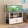 Gabinete Base para Acuario Madera Maciza Tablero de Partículas Gabinete Base Portante Gabinete Aleación de Aluminio Acuario Tanque para Tortugas Tanque de Peces Base