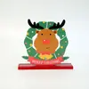 Atacado do Fabricante Decoração de Mesa em Formato de Papai Noel Artesanato em Madeira Enfeites Decoração de Natal Enfeites de Madeira