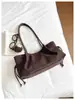 Bolsa de axila casual retrô de alta qualidade para mulheres, nova bolsa tote com design de nicho estiloso, de ombro e de mão