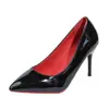 Nuevos zapatos rojos de mujer 2026, tacones altos de charol de alta gama con suela roja, tacones de aguja interiores que aumentan la altura, zapatos de salón elegantes