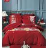 Punto Directo Jet Tela Elegante de Satín Tela para Sábana de Cama Satín Derretido Lisi Rojo Boda Tela de Algodón para Sábana de Cama