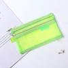 Estuche de malla transparente sin impresión, sencillo, para guardar cosméticos, pequeño, fresco, para exámenes, de gran capacidad, para estudiantes