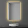 Espejo de Baño Inteligente Montado en Pared Espejo de Baño para el Hogar con Luz, Pantalla Táctil, Antivaho, Espejo Iluminado LED