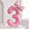 Novo Estilo Ins 40 polegadas Rosa Número Grande Aniversário Celebridade da Internet Laço Atmosfera Adereços de Foto Decoração de Festa Cena