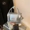 Bolso Pequeño Cuadrado Único con Textura para Mujer 2025 Verano Nueva Moda Retro Versátil Color Sólido Bolso de Hombro Único Cruzado