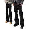 Calça Boca de Sino Retro Preta Tendência Nova para Homens, Versão Estendida para Calças Altas Cleanfit, Jeans Macio para Homens