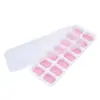 Bandeja de Hielo de 14 Compartimentos con Tapa, Bandeja de Hielo de Silicona, Bandeja de Hielo con Forma de Rosa, Bandeja de Hielo de Silicona de 24 Compartimentos con Tapa