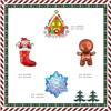 Balão de filme de alumínio de Natal Papai Noel Árvore de Natal Açúcar Presente Lâmpada Decoração Atmosfera Layout Balão de folha de alumínio