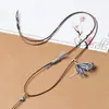 Cordón de cuero encerado hecho a mano de alta gama, accesorio de video DIY de ágata de jade ajustable, cordón para colgante, cordón para collar